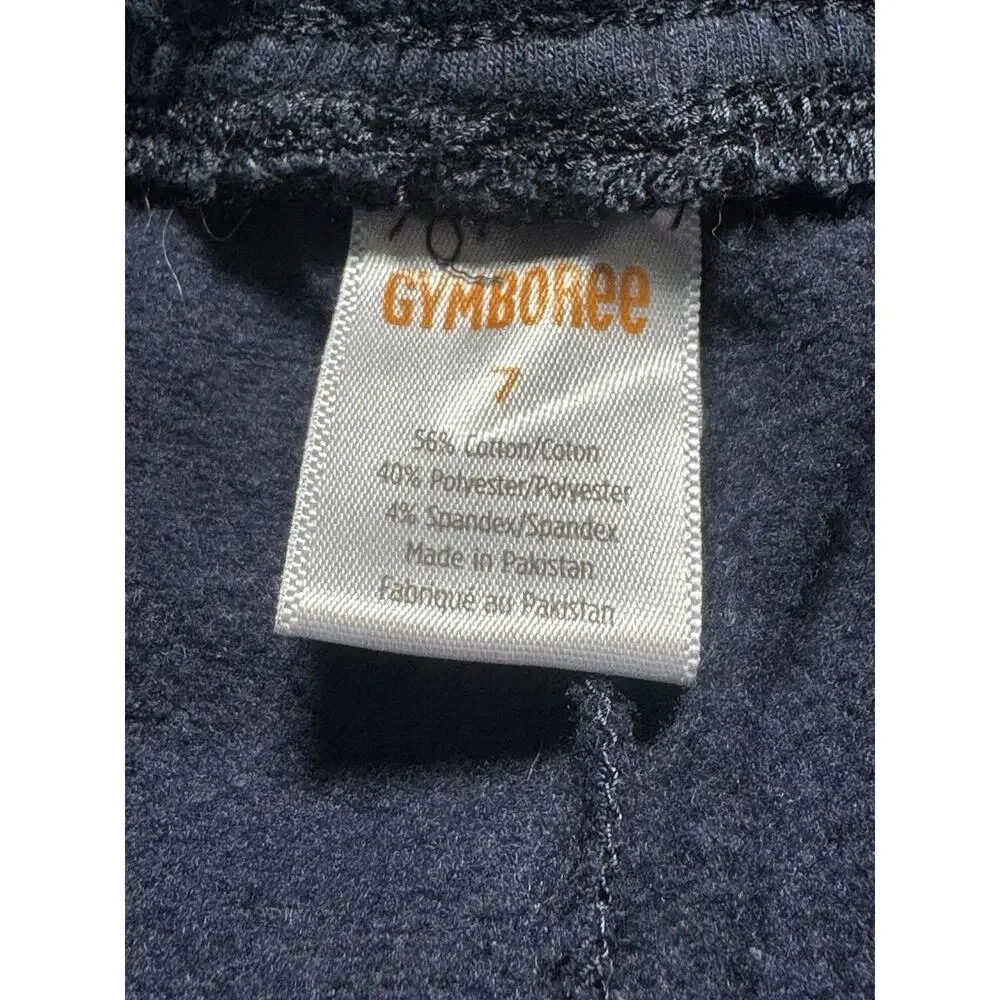Gymboree Girls Jogger Sweatpants Navy Blue Size 7 Ruffle Pocket Cotton Blend